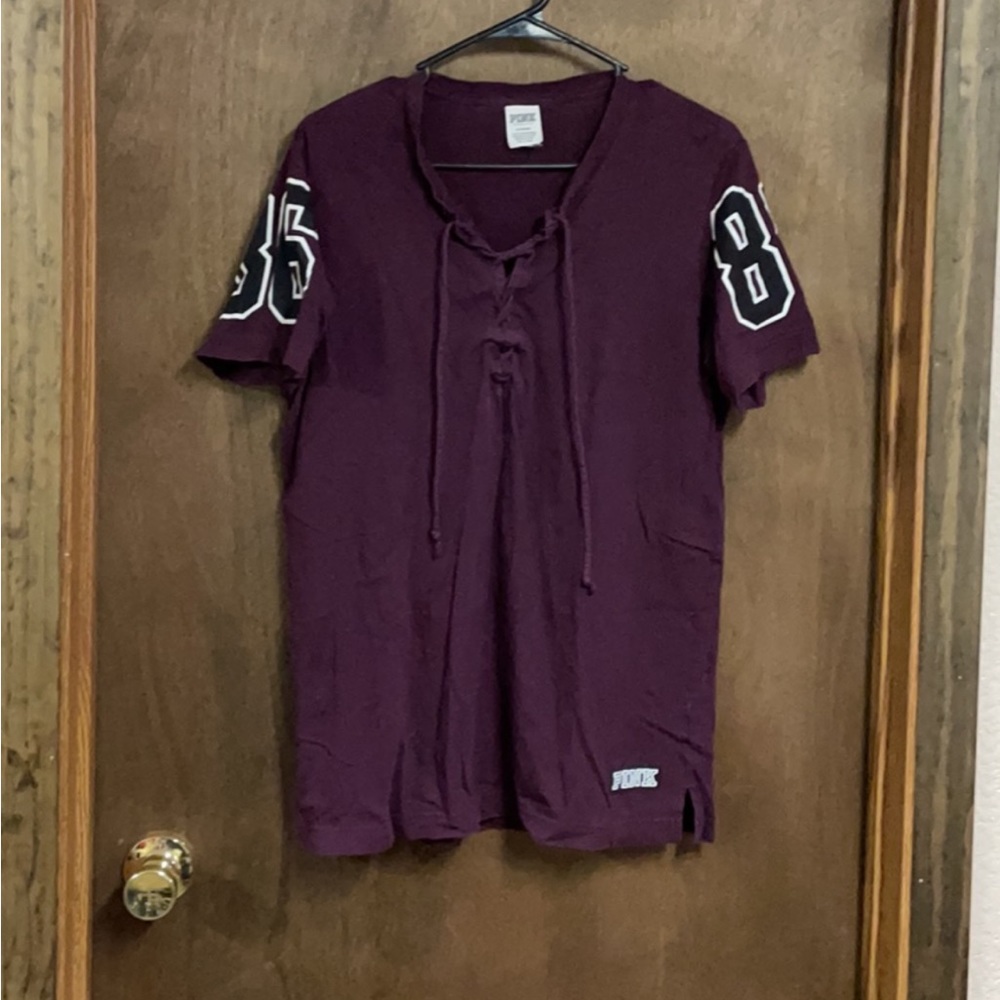 Victorias Secret Pink Short Sleeve Shirt Medium